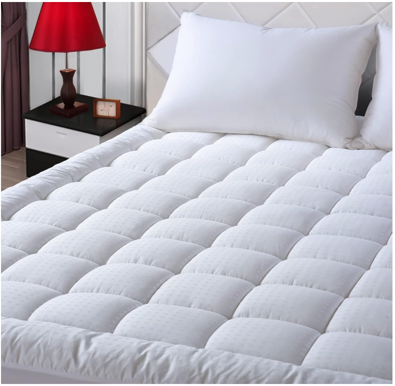 Queen Mattress Pad - Pillow Top Quilted Cotton Cover, Deep Pocket 8-21