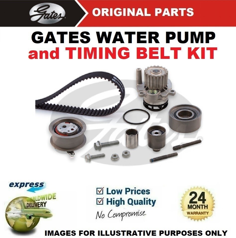 GATES WATER PUMP & TIMING BELT KIT for AUDI A4 Avant 2.0TDi quattro 2008-2012