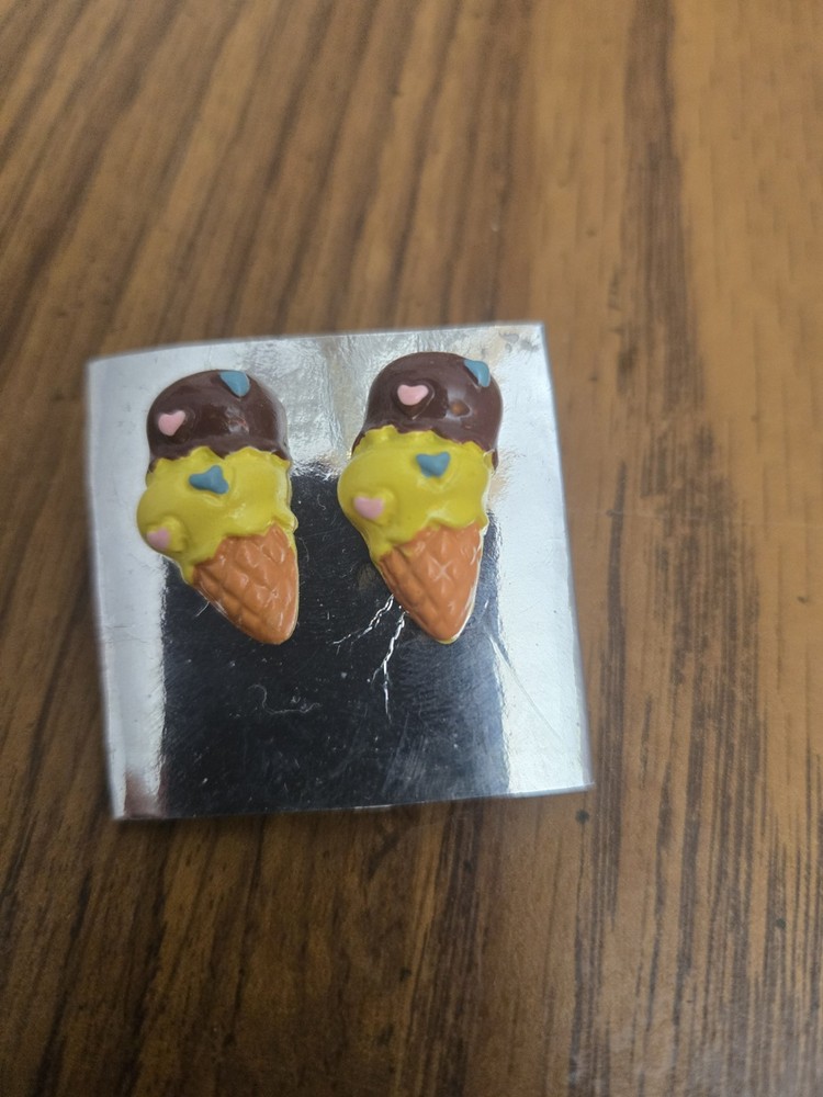 Charming Ice Cream Stud Earrings for Sweet Style