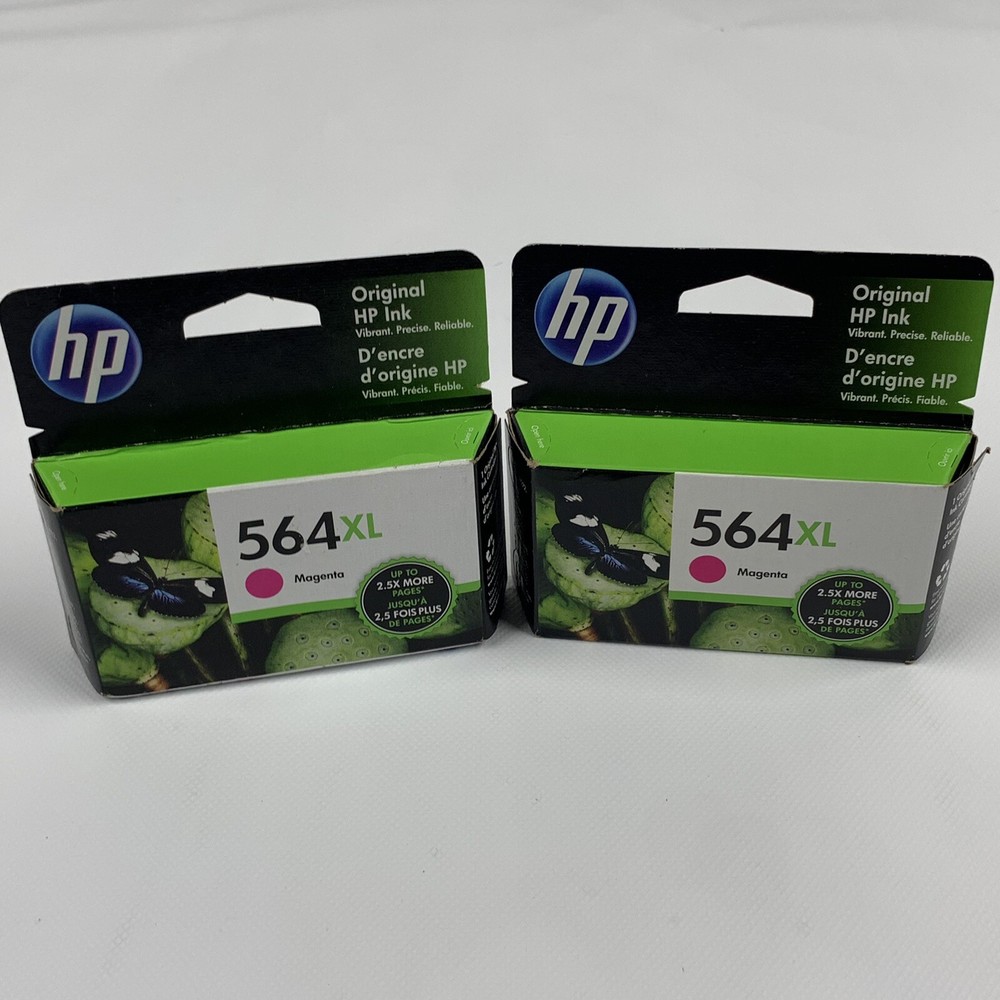 HP 564XL High Yield Ink Cartridge Magenta New Sealed Expired 04/2022 2 Packs