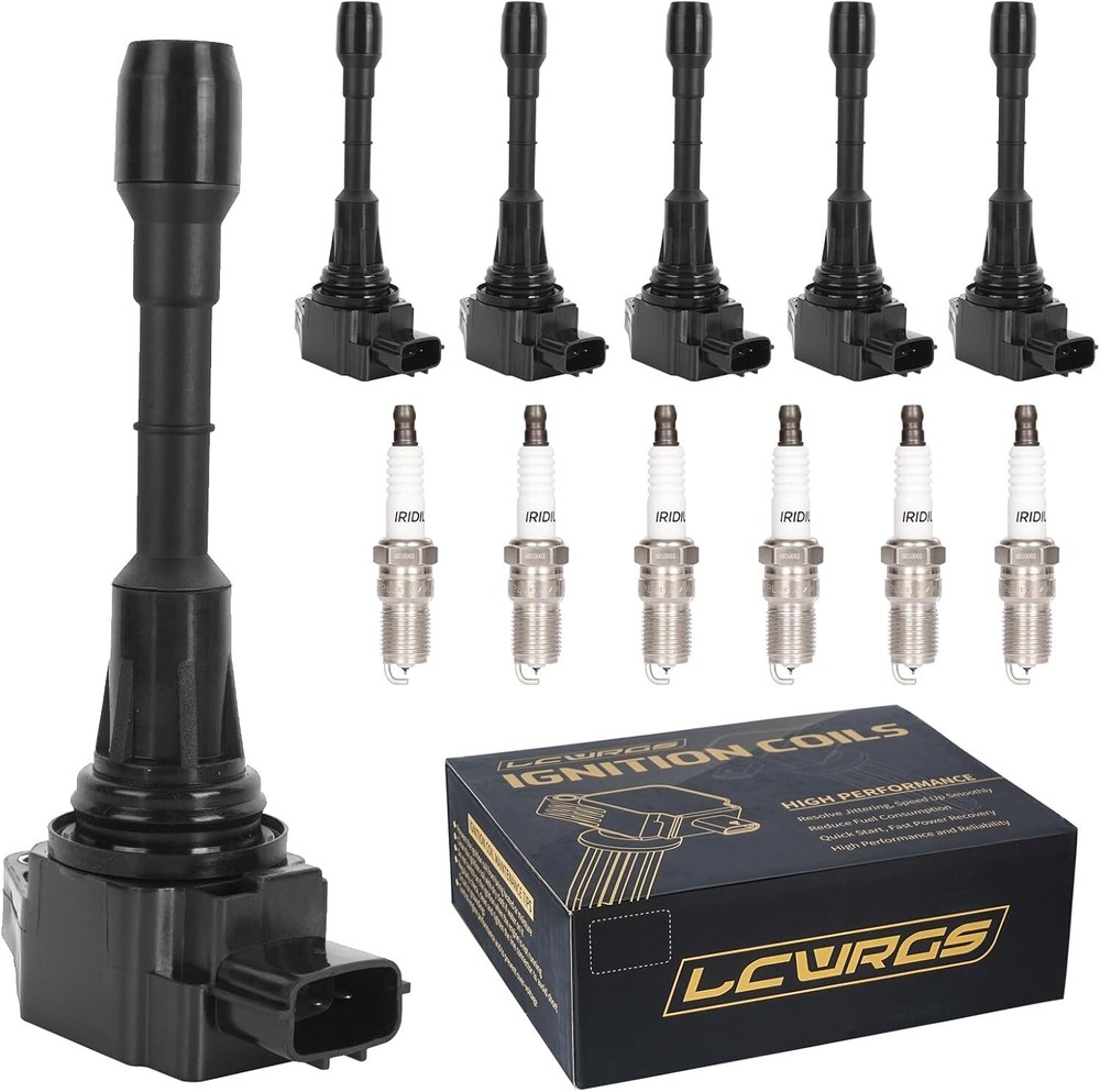 6pc Ignition Coil & Spark Plug Set for 3.5L V6 Nissan Murano Maxima