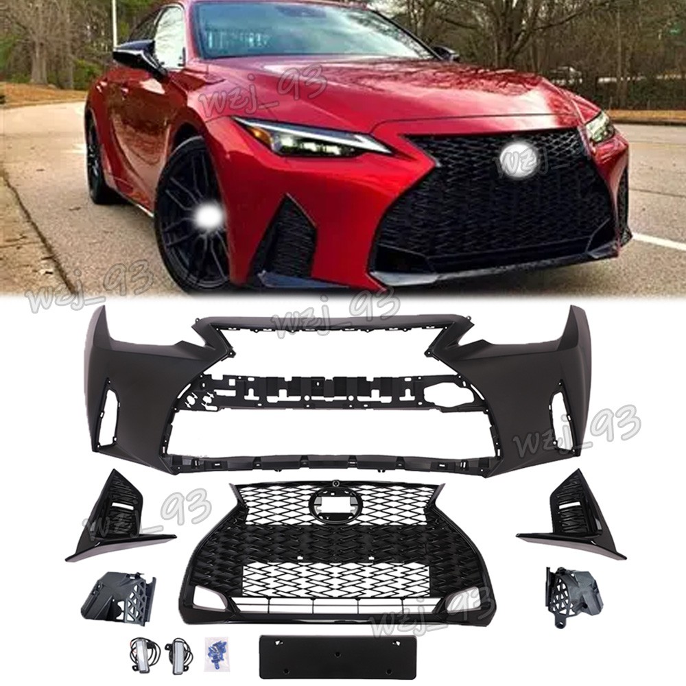 Complete Front Bumper W/ Grille For 2021-2023 Lexus IS300 IS350 F-Sport Style