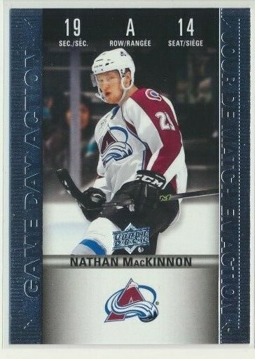 2019-20 Upper Deck Tim Hortons HGD-14 Nathan MacKinnon Colorado Avalanche Game Day Action