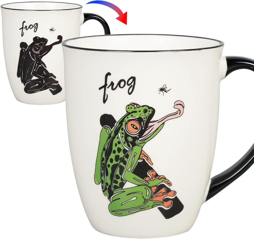 Ceramic Color Heat Changing Mug Funny Coffee Mug for Mom Dad Porcelain Tea Cup G