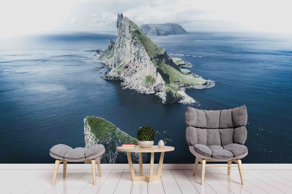 3D Sea Mountain Landscape Wall Murals Wallpaper Murals Wall Sticker