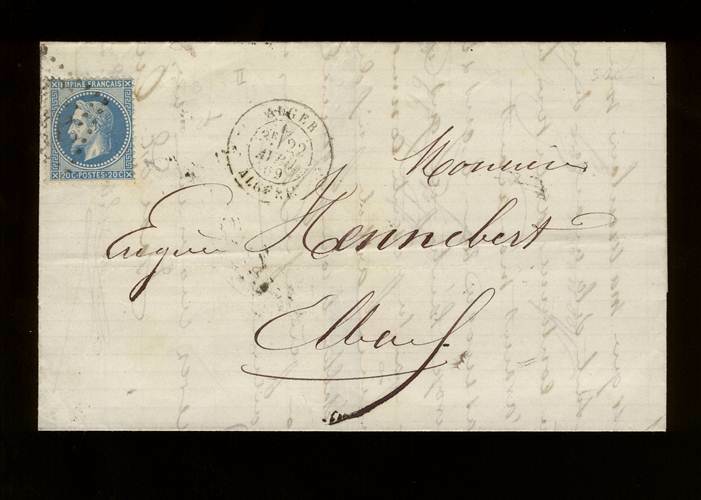 Rare 1869 Algeria Historical Voucher for Collectors and Enthusiasts-image