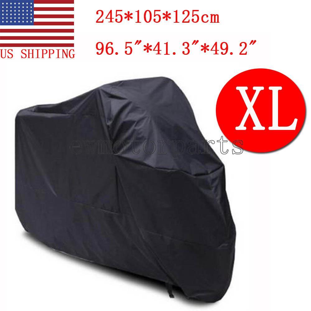 XL Black Motorcycle Bike Cover Scooter Moped  Outdoor  Protector