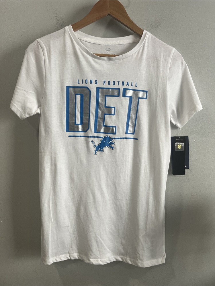 Fanatics White Detroit Lions Women’s T-Shirt Size Small NWT