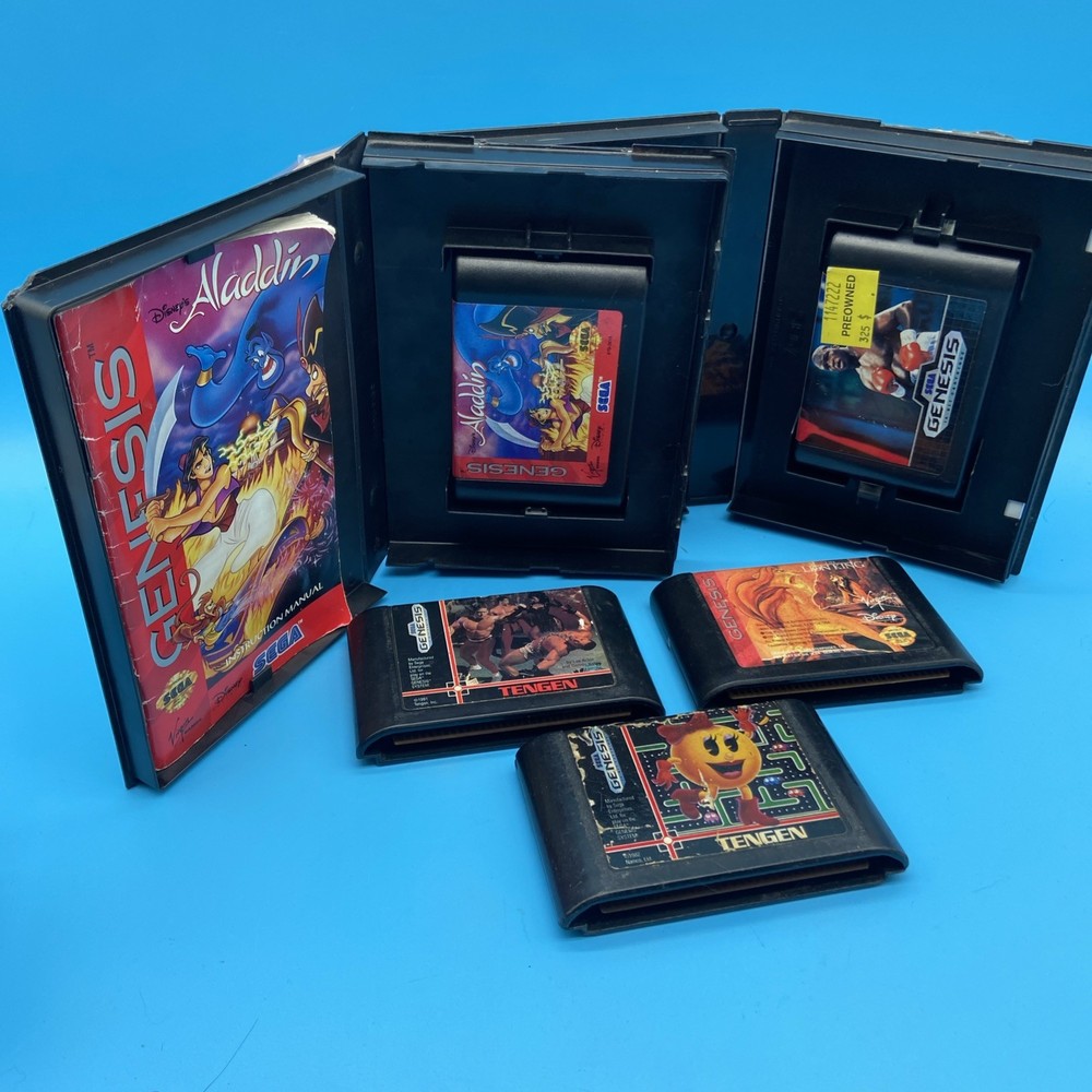Lot of 5 Sega Genesis Games – For Parts / Repair / Cleaning