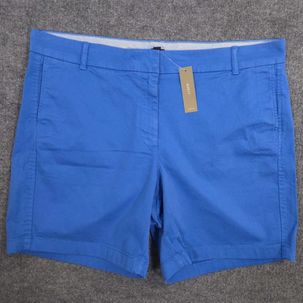 J Crew Shorts Womens 16 Blue Stretch Chino 7