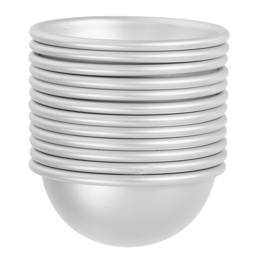 12 Pcs Aluminum Semi-Spherical Resin Molds for Travel Jewelry Making