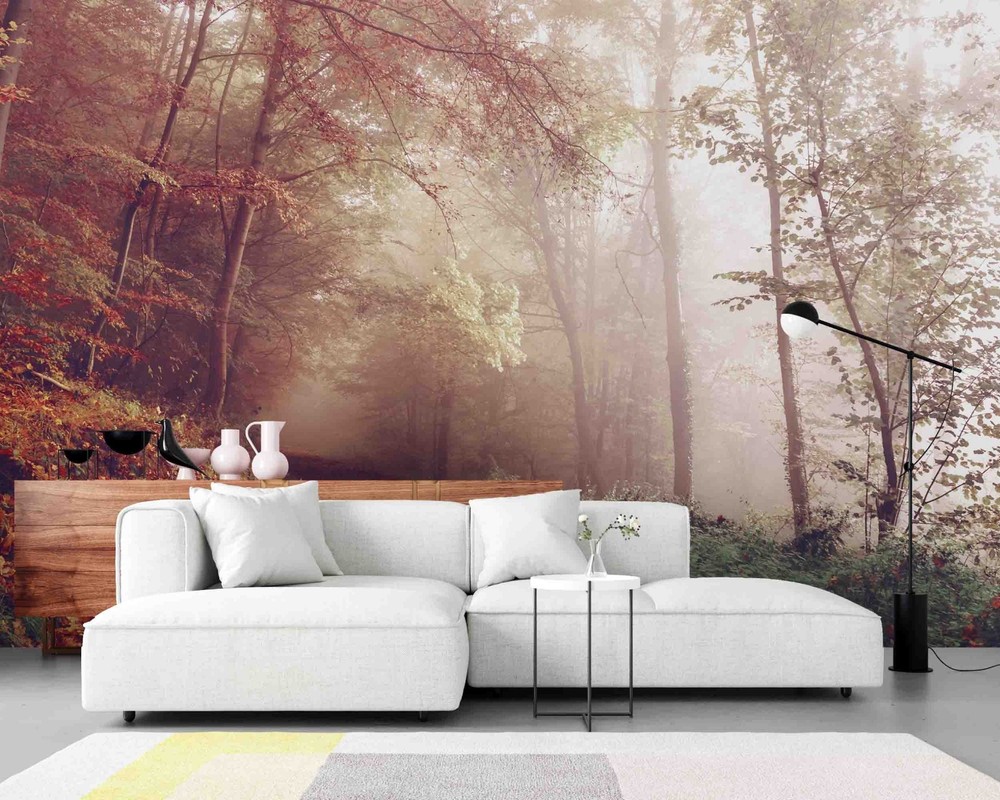 3D Woods Path Autumn Landscape Wall Murals Wallpaper Murals Wall Sticker