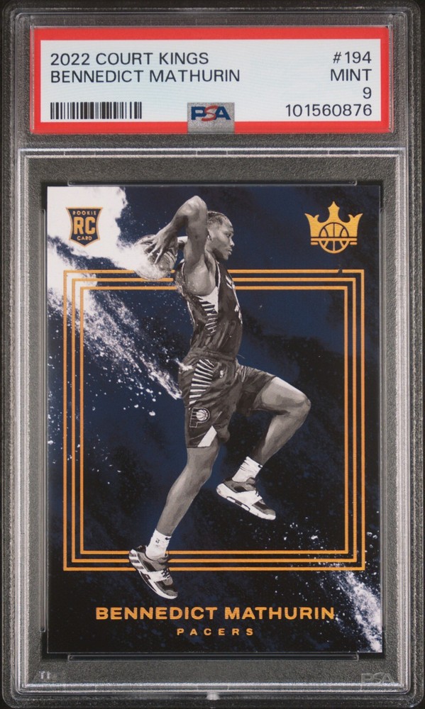 2022 PANINI COURT KINGS - #194 BENNEDICT MATHURIN LEVEL IV - PSA 9 - SSP PACERS!