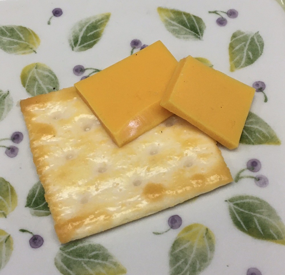 Faux Fake Food CHEESE N CRACKER SNACK Display Stage Prank Joke Photo Movie PROP