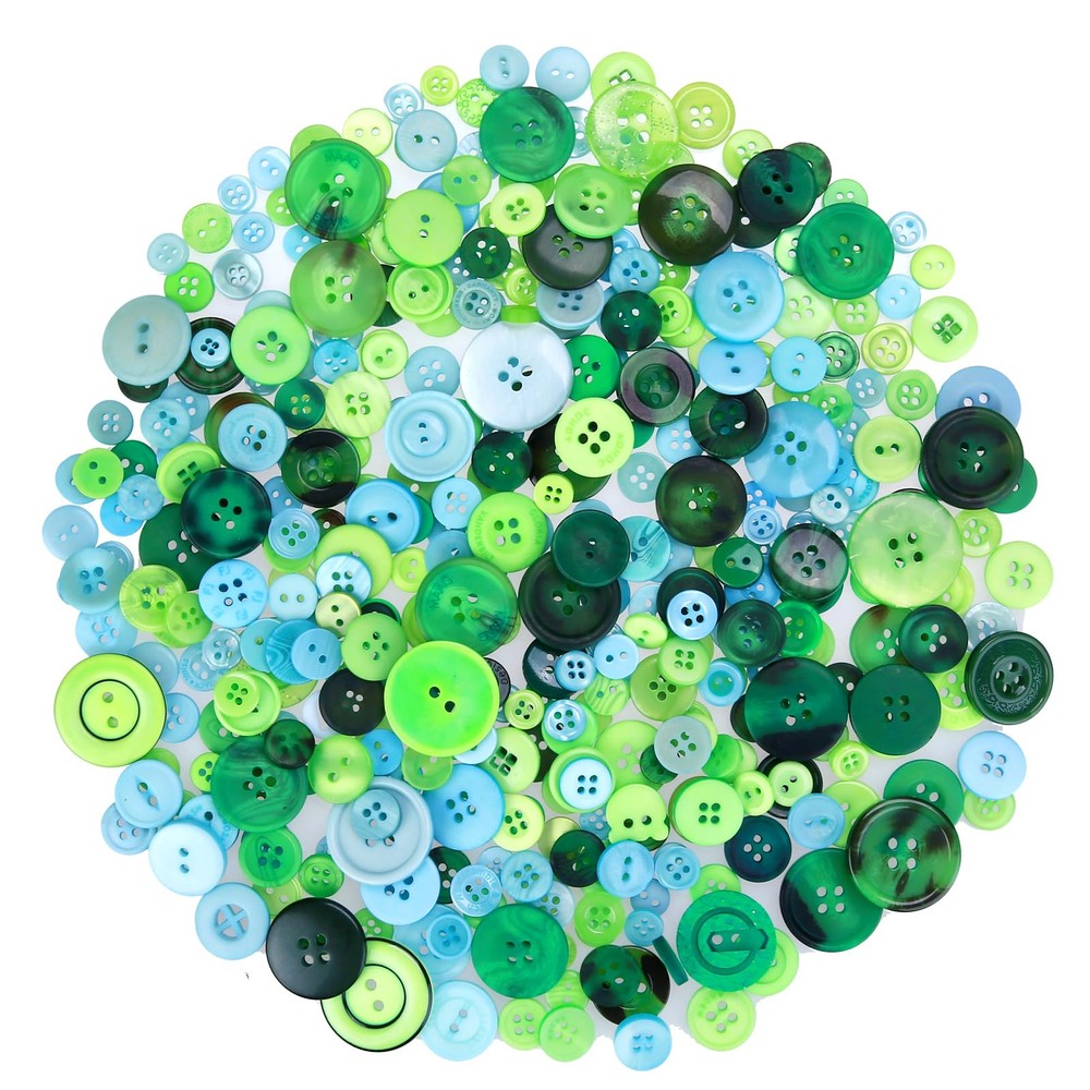 350-400 PCS Assorted Sizes Round Craft Buttons, Resin Buttons of Various Spec...