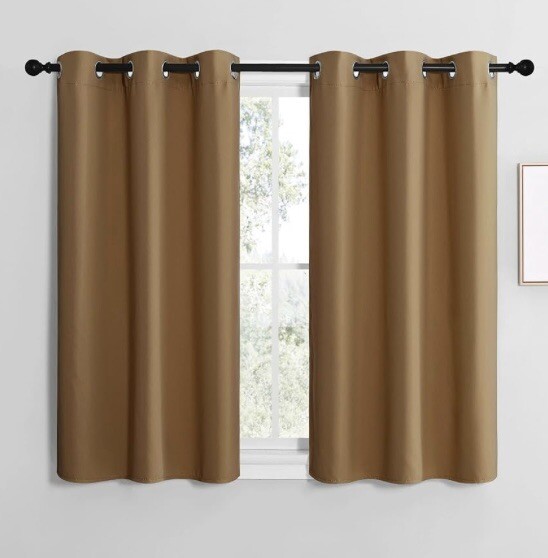 nicetown blackout curtains 2 panels,thermal Insulated Grommet,W 28 Inches. L 41.