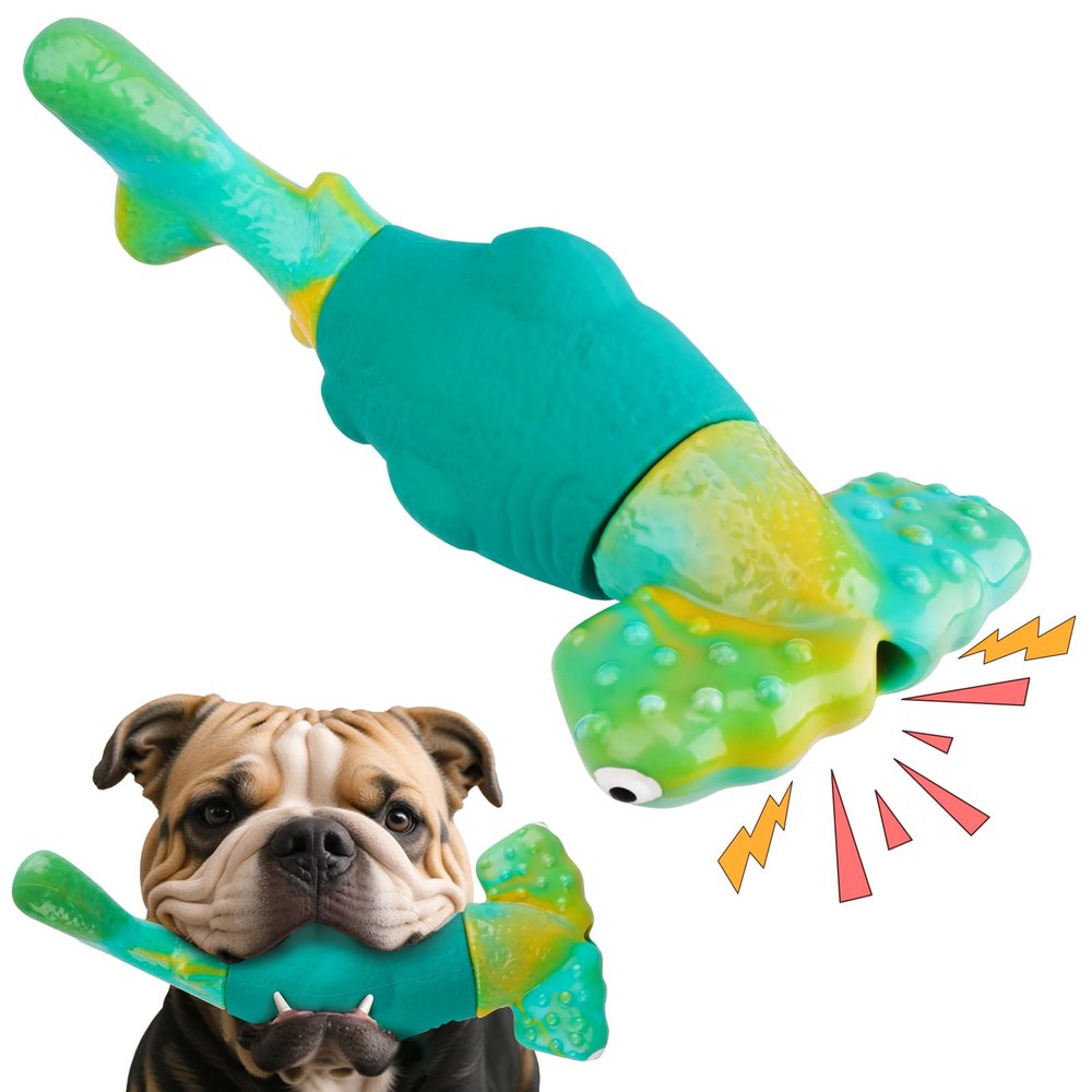 Dog Toys for Aggressive Chewers, Interactive Dog Chew Toys for Large Dogs, In...
