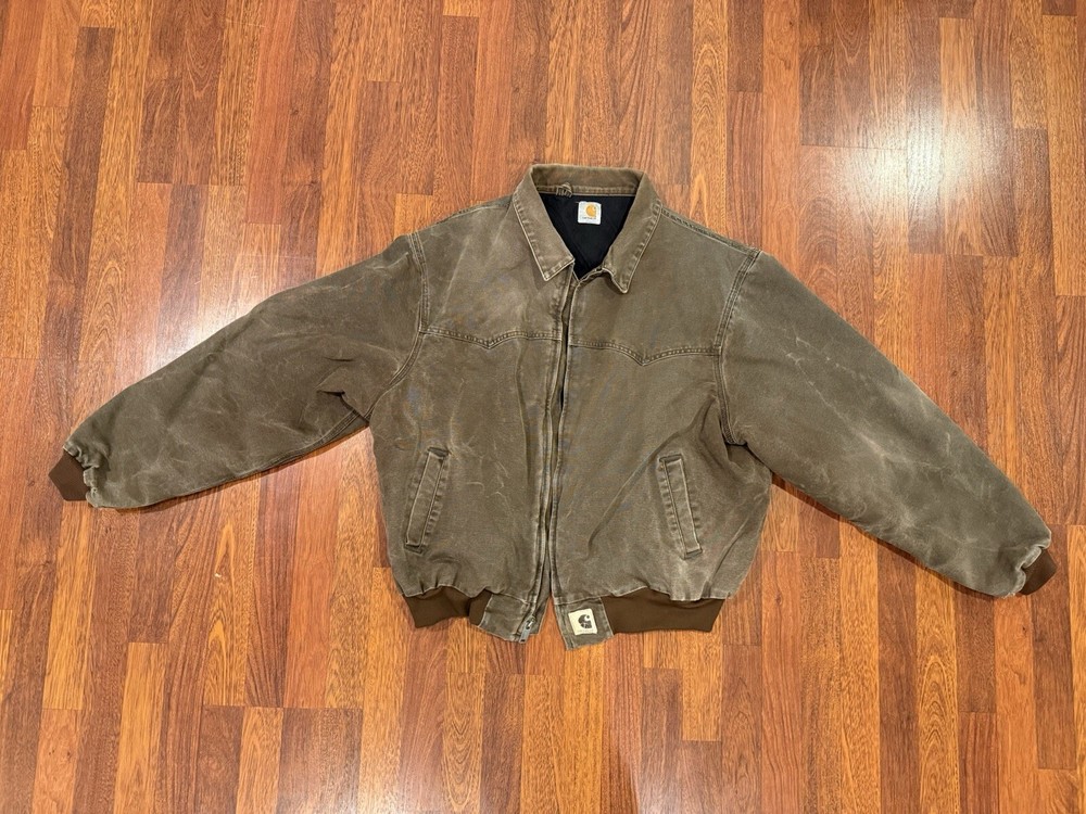 Vintage Carhartt Brown Collared Jacket Men’s XL – See Details