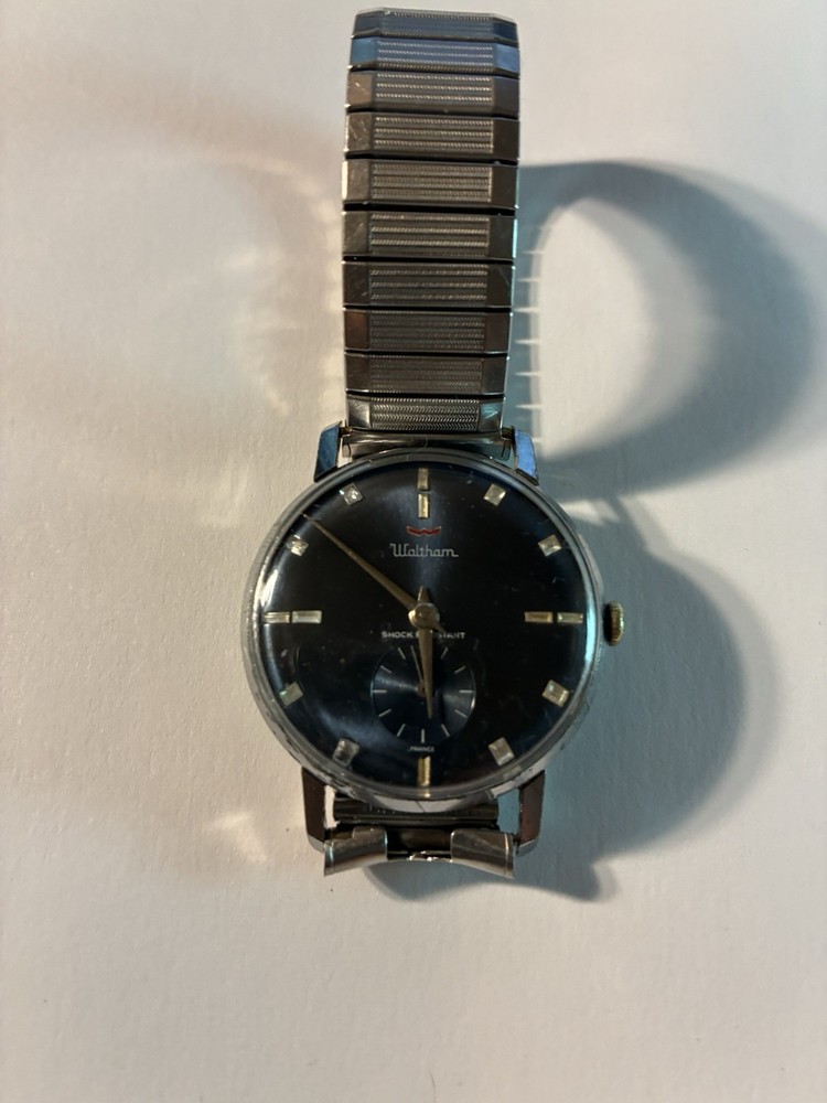 Waltham Men's Vintage Mechanical Watch Running Great ,serviced,oiled,new Glass