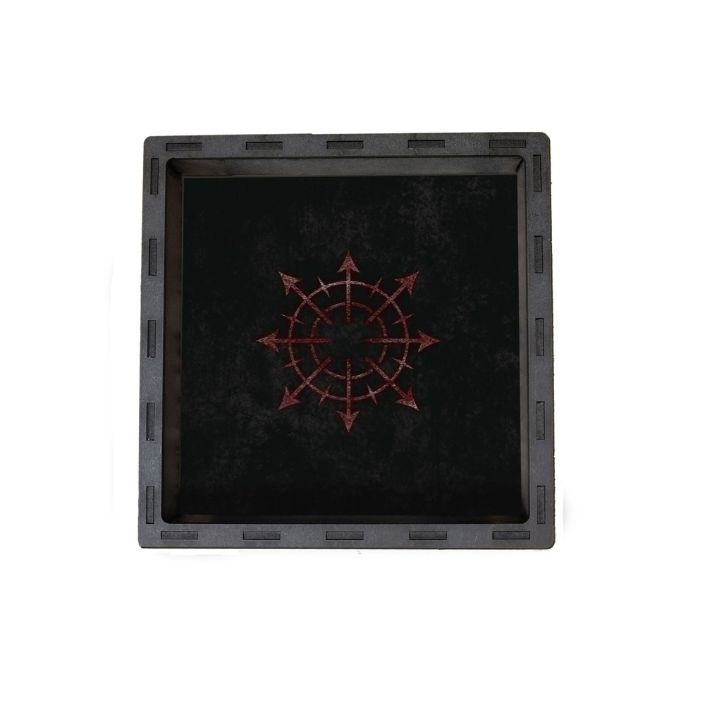 Chaos Star Dice Tray, Wooden Dice Tray, Warhammer D&D Rolling Tray for Dice Game