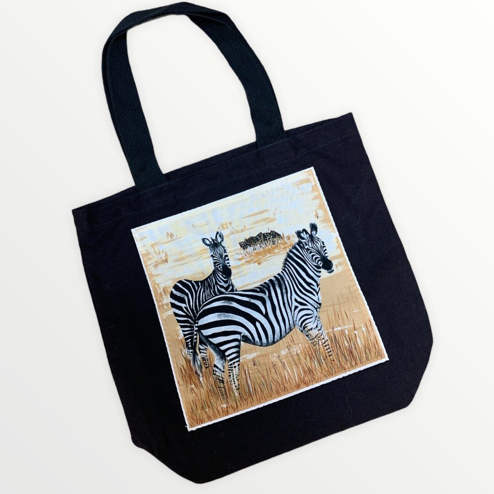 NEW Tiki Totes Zebra Tote Bag 10