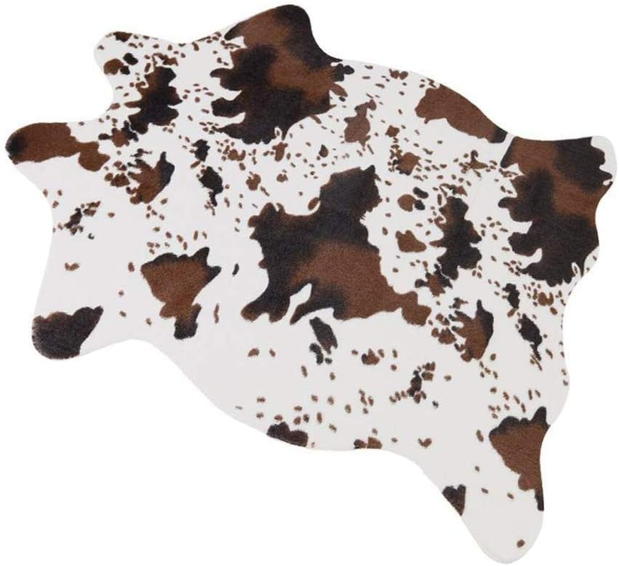 Cute Cow Print Faux Hide Area Rug for Kids Room Decor 29.5 Inch