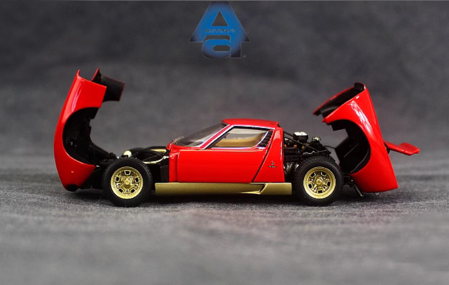 AUTOart 1/43 Alloy diecast full open model Lamborghini Miura SV Red