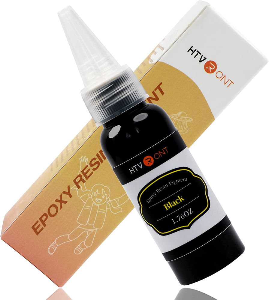 HTVRONT Black Epoxy Pigment - 1.76Oz/50Ml Black Resin Pigment Paste, Higher Conc