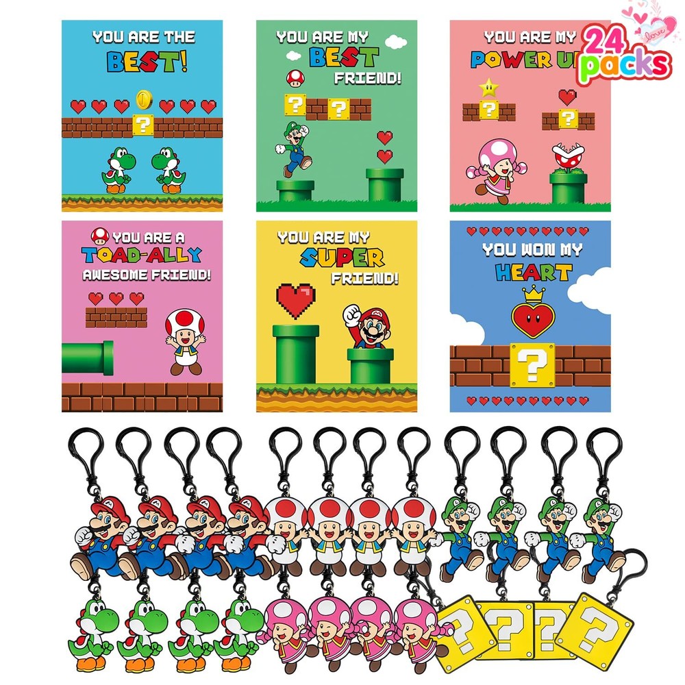 Valentines Day Gifts for Kids, Valentines Cards for Kids Classroom - 24 Pack ...