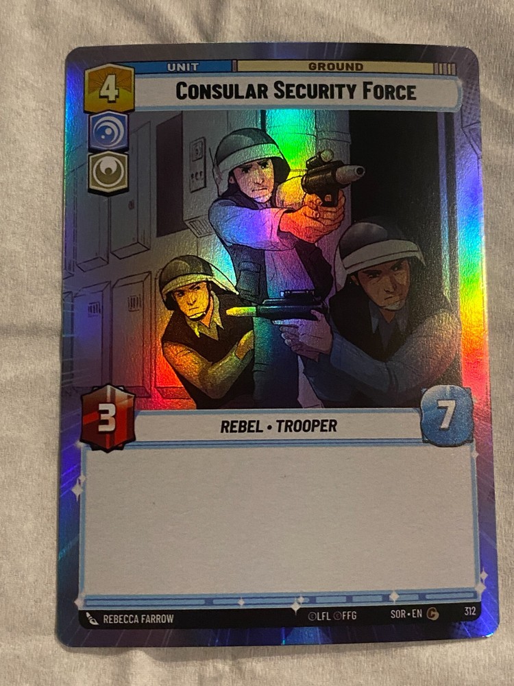 STAR WARS UNLIMITED TCG SoR CONSULAR SECURITY FORCE HYPERSPACE Foil NM