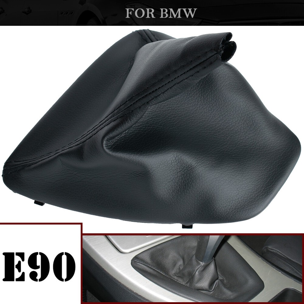 Leather Gear Shift Knob Gaiter Gaitor Boots Dust Cover Case For BMW E91 E92 E93;