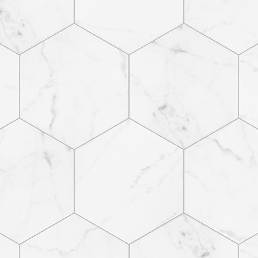 Classico Carrara Hexagon 7x8 Inch Porcelain Floor Wall Tile