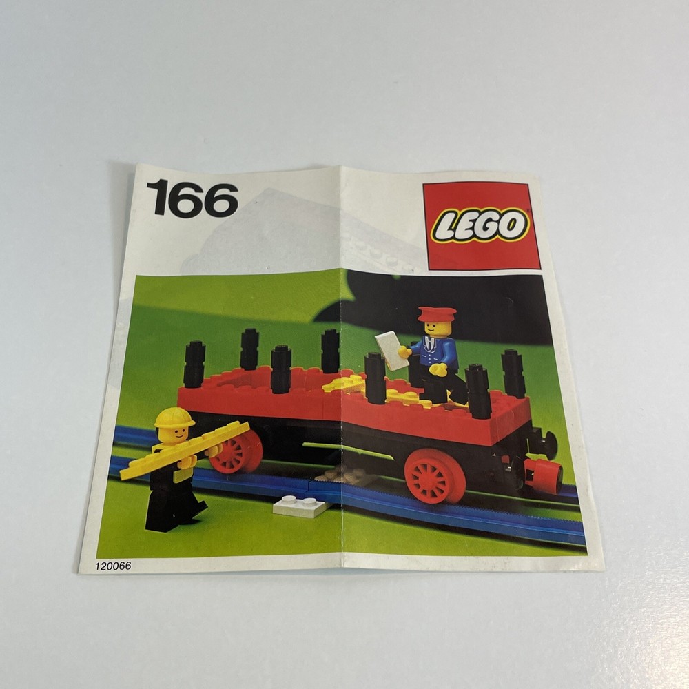 Lego 166 Flat Wagon Train Car vintage 1978 ( Instructions Only ) Rare Germany
