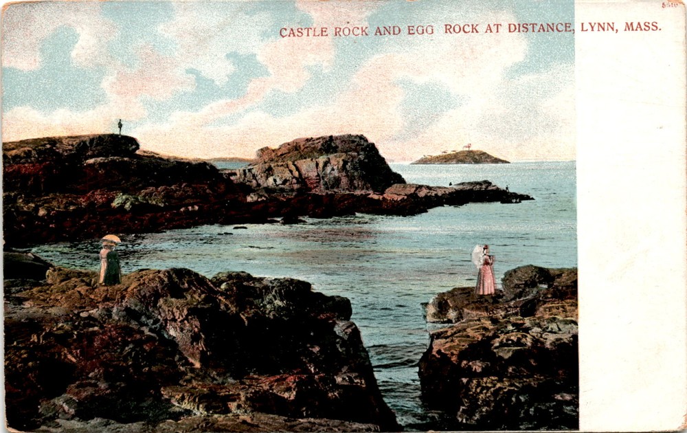 CASTLE ROCK, EGG ROCK, LYNN, MASS, BOSTON, GERMANY Postcard