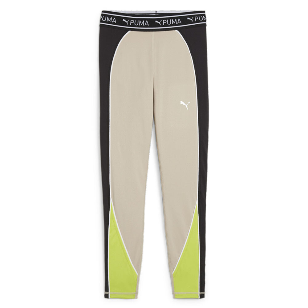 Женские спортивные леггинсы Puma Fit Train Strong 78 бежевые спортивные повседневные 52502790