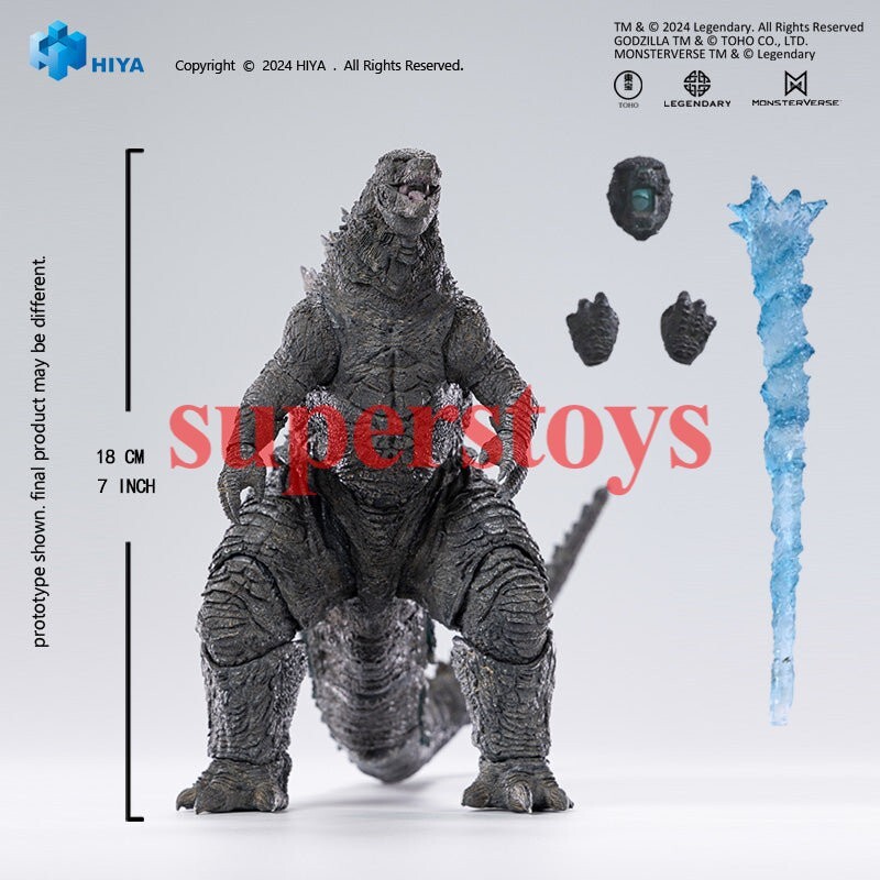 Presale HIYA EBG0413 Godzilla vs Kong 7 Inch Heat Ray Godzilla Action Figure Collectible Model-image