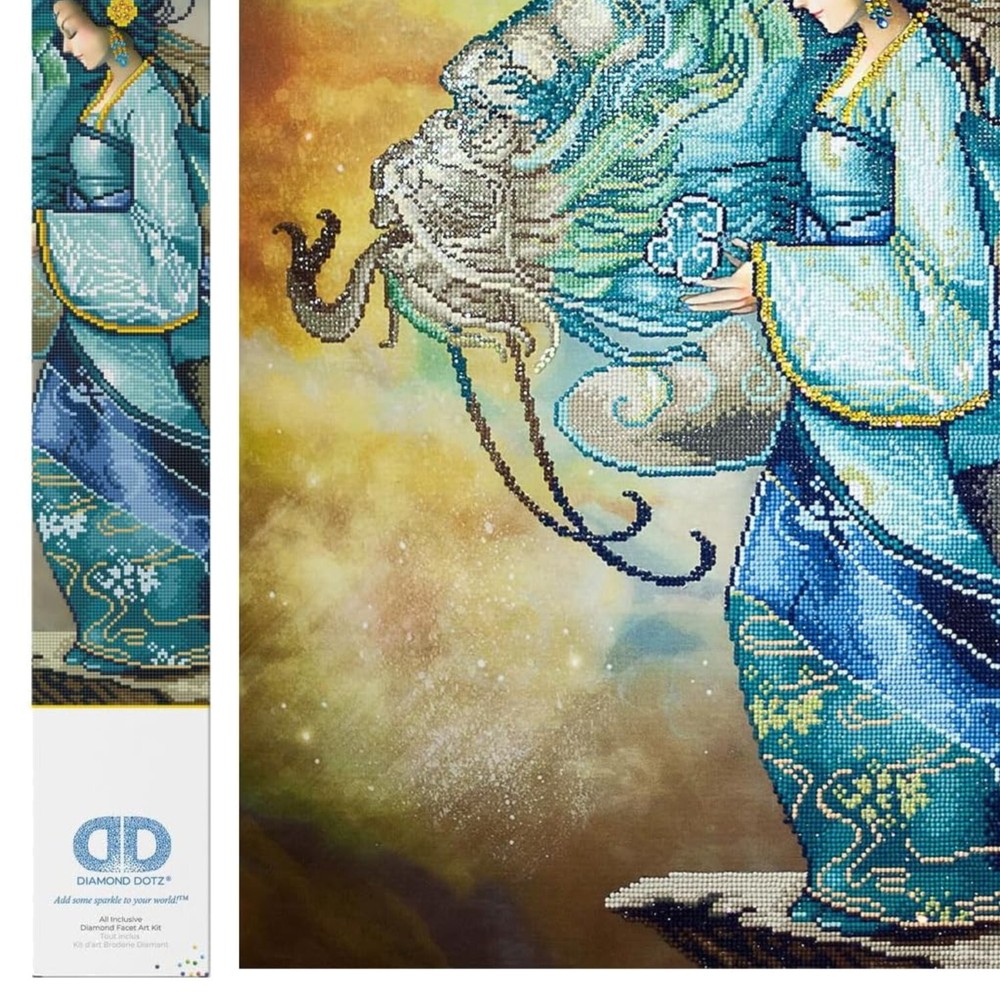 Enchanting Dragon Princess Diamond Painting Kit - Stress Relief Gem Art