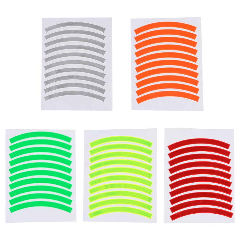 5Pcs Reflective Bike Stickers for Night Safety Visibility