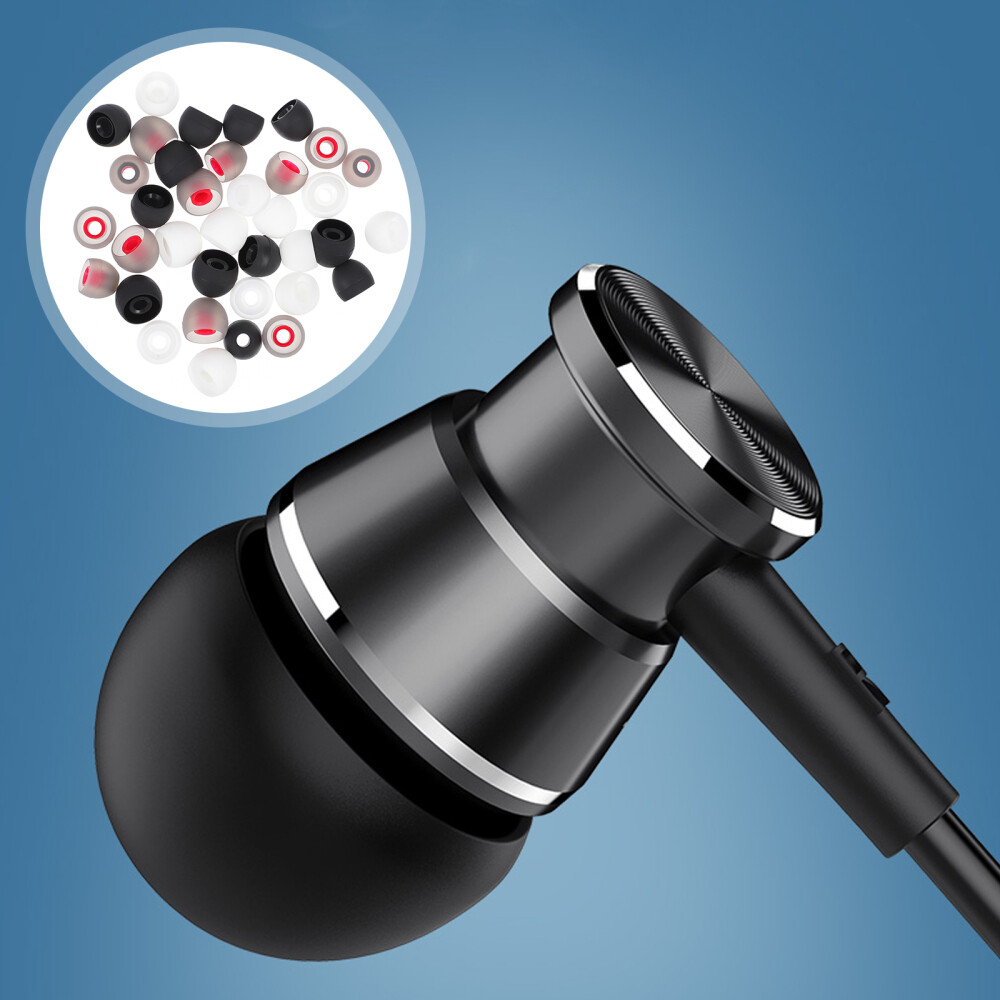 36 Pcs Earbuds Wired Caps Earphone Earplug Covers Noise Isolation