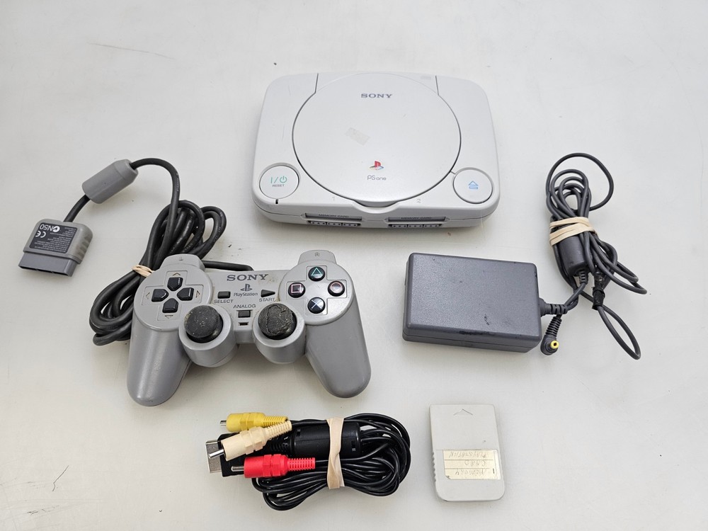 Sony Playstation 1 PS1 Slim Console Bundle SCPH-101 Tested & Working