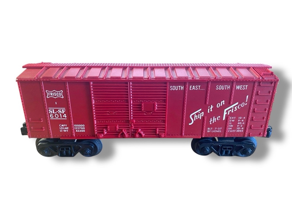 Lionel O Gauge Frisco SL-SF 6014 Red Box Car Train Set  