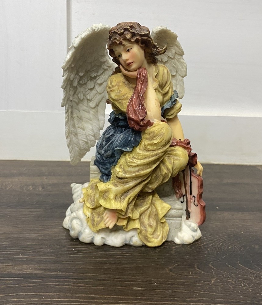 Vintage Angel Figurine Playing Musical Instrument