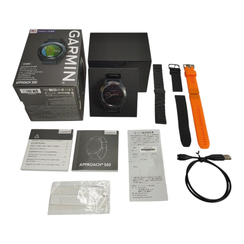 Garmin Approach S60 GPS Smartwatch with Heart Rate Monitor Waterproof Fitness Tracker Japan Edition