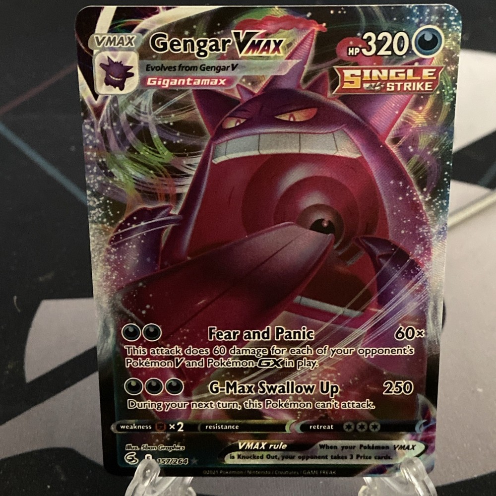 Gengar VMAX 157/264 Holo Rare Pokemon Card Fusion Strike