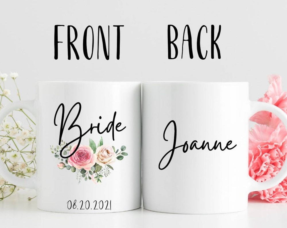 Personalized Bride Coffee Mug Bride Wedding Coffee Mug Engagement Gift For Bride