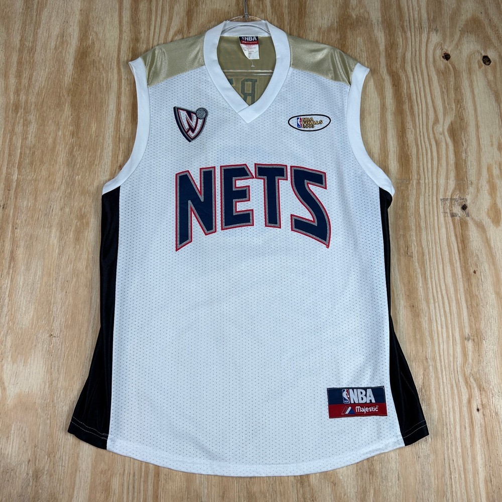 2003 NBA Finals Authentic Kenyon Martin Nets Jersey Majestic Size Large  