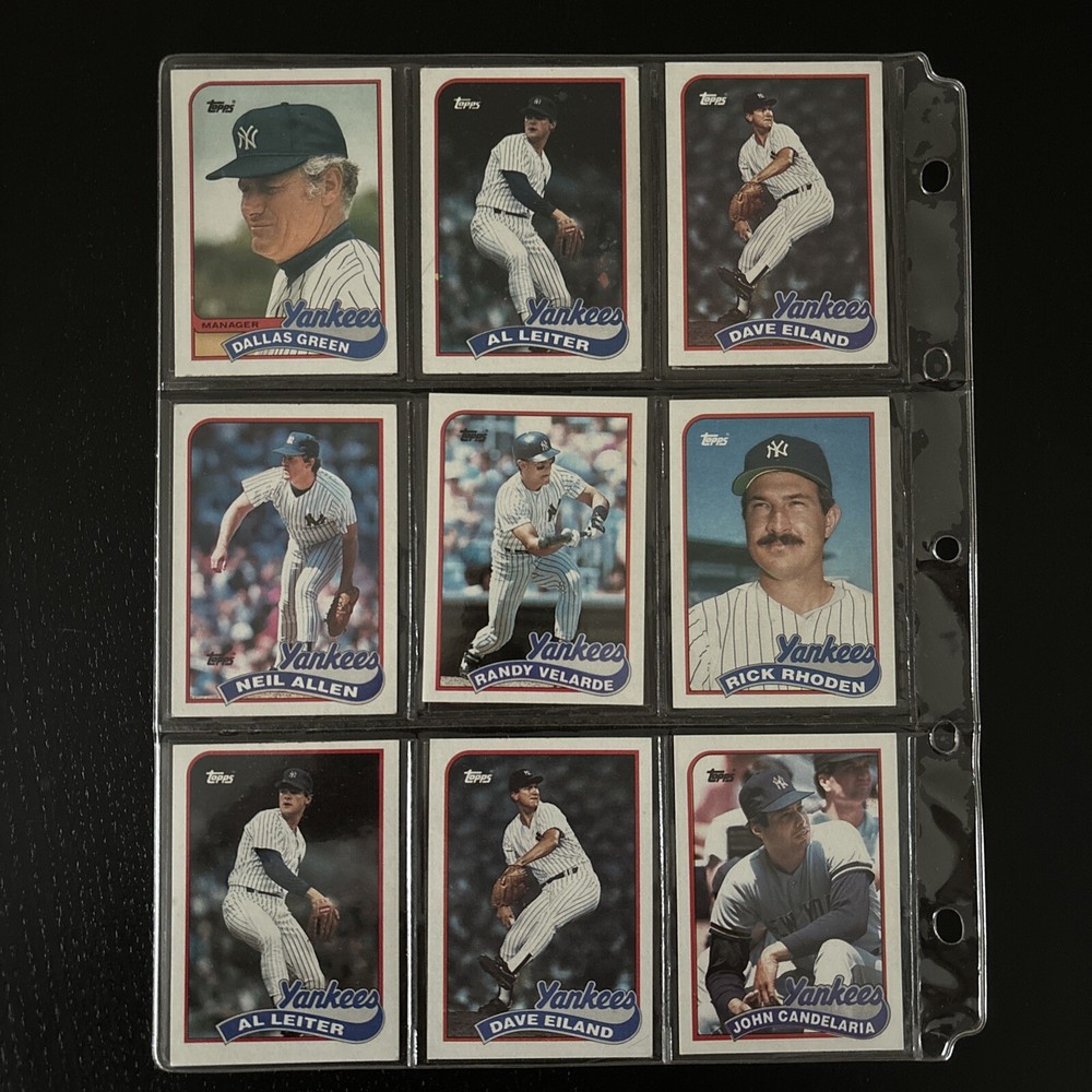 Baseball card lot, Topps 1989 Yankees Lot 50+ cards Kelly, Righetti Leiter Clark