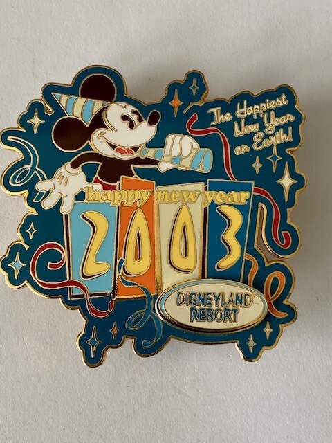 DLR New Year 2003 Mickey 3D Streamers Disney Pin A3 Limited Edition-image