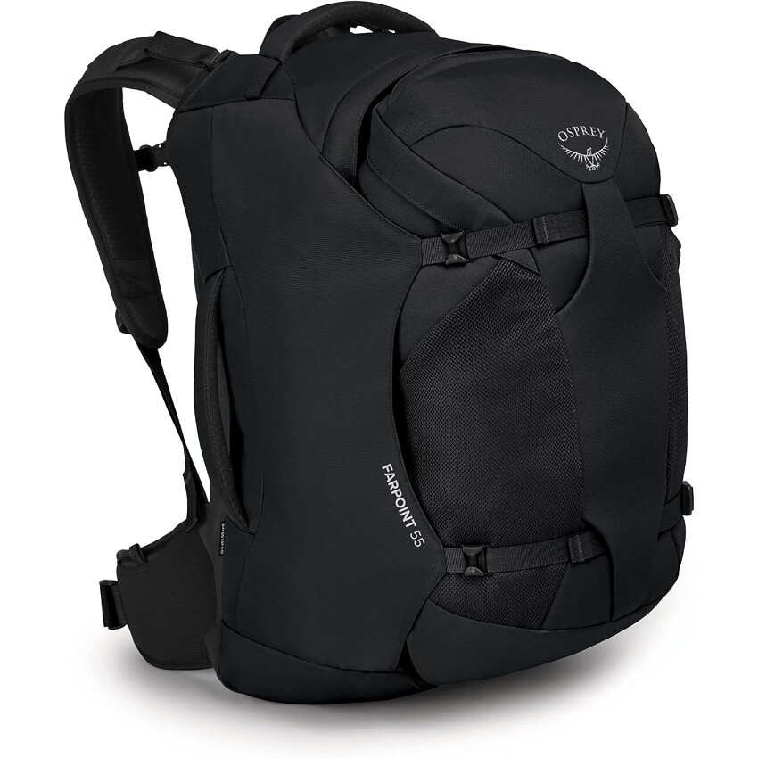 Osprey Farpoint 55L Men's Travel Backpack, Black
