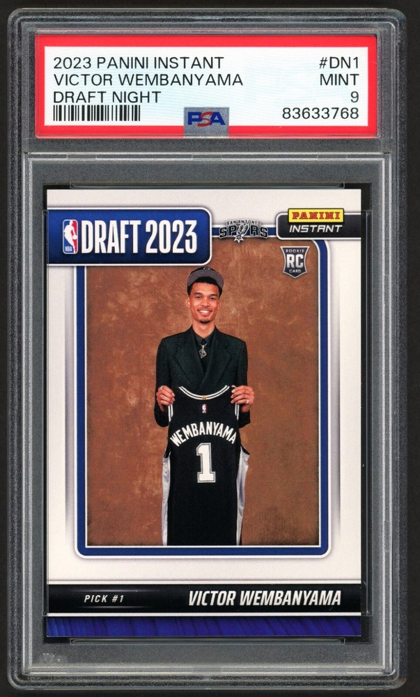 2023 Panini Instant Victor Wembanyama DN1 Draft Night Rookie RC PSA 9 Mint